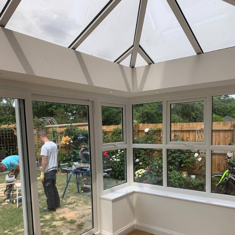 Photo of new conservatory roof